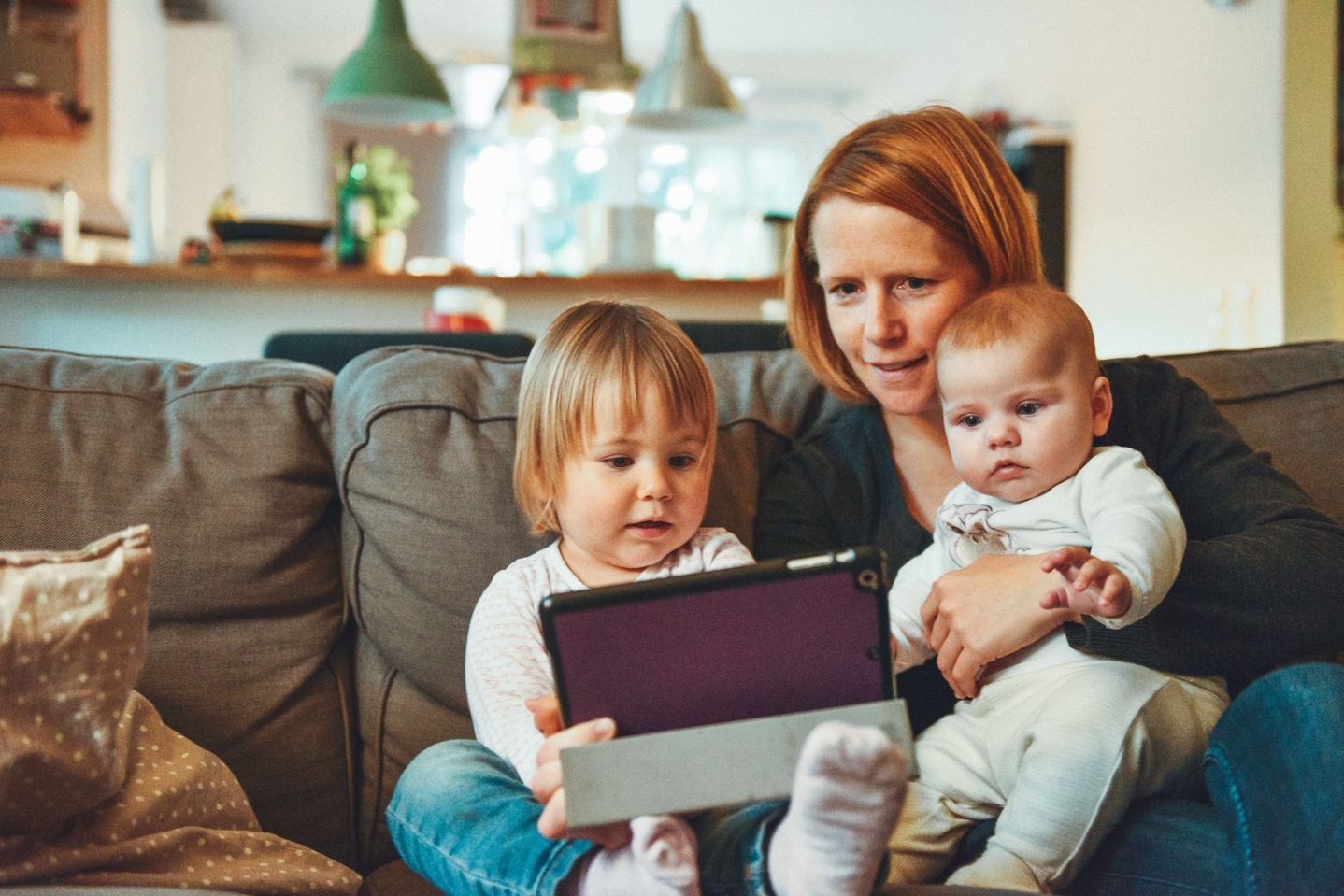 Woman with children